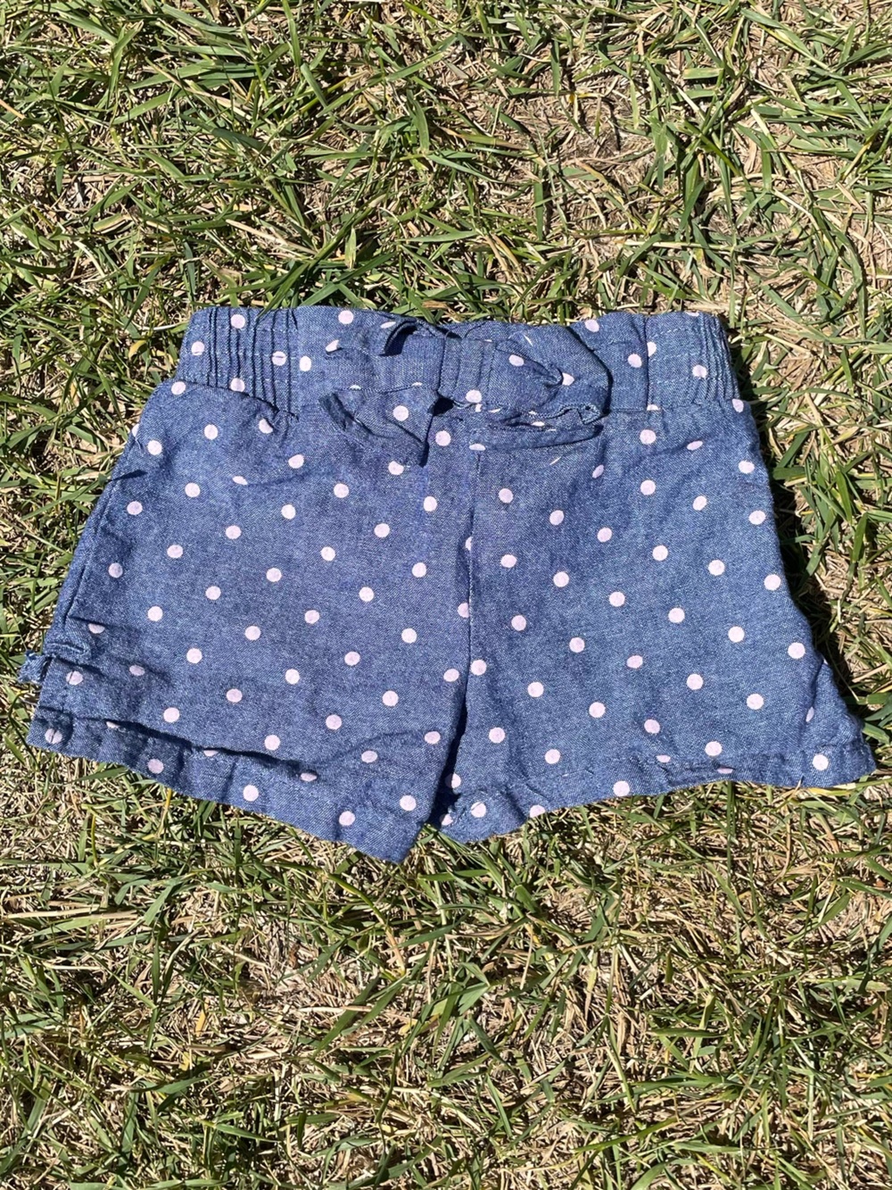 Girls' Navy Polka Dot Shorts